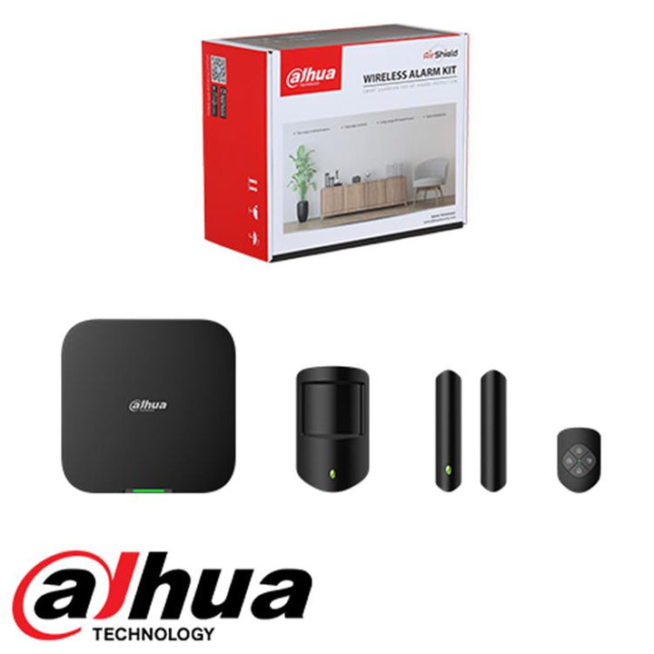 Dahua AirShield draadloos alarmsysteem met hub, bewegingsmelder, deurcontact en afstandsbediening