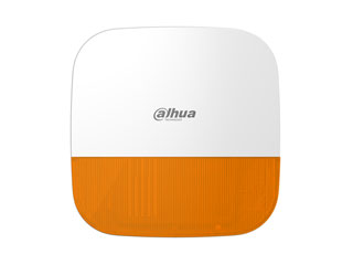 Dahua draadloze buitensirene met oranje flitser
