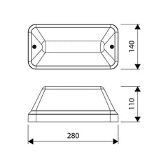 Prolumia gevel armatuur 6W 3000-4000K IP66 Zwart (40010310)