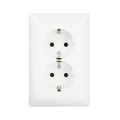 JUNG stopcontact 2-voudig met randaarde 16A 250V - AS5015 alpin wit (AS5015WW)