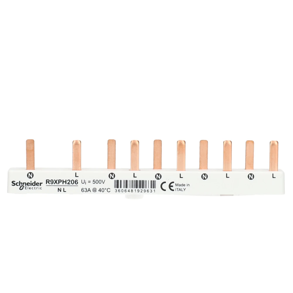 Schneider Electric Resi9 - Kamrail / Aardlekschakelaar + vier groepen - Set van 4 - 1P+N
