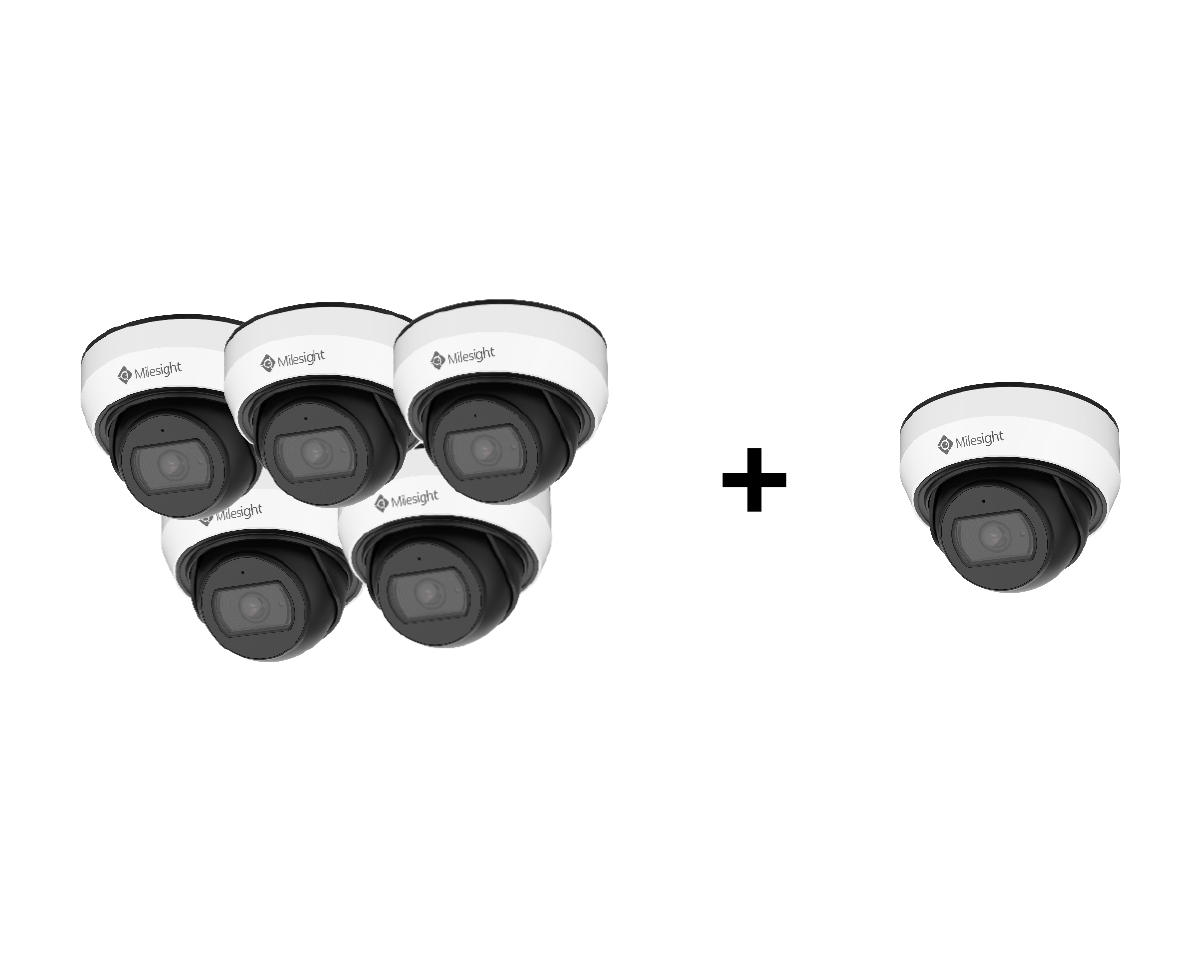 Milesight MS-KIT-5+1CAM-2MP - Complete Camera Bewaking Set