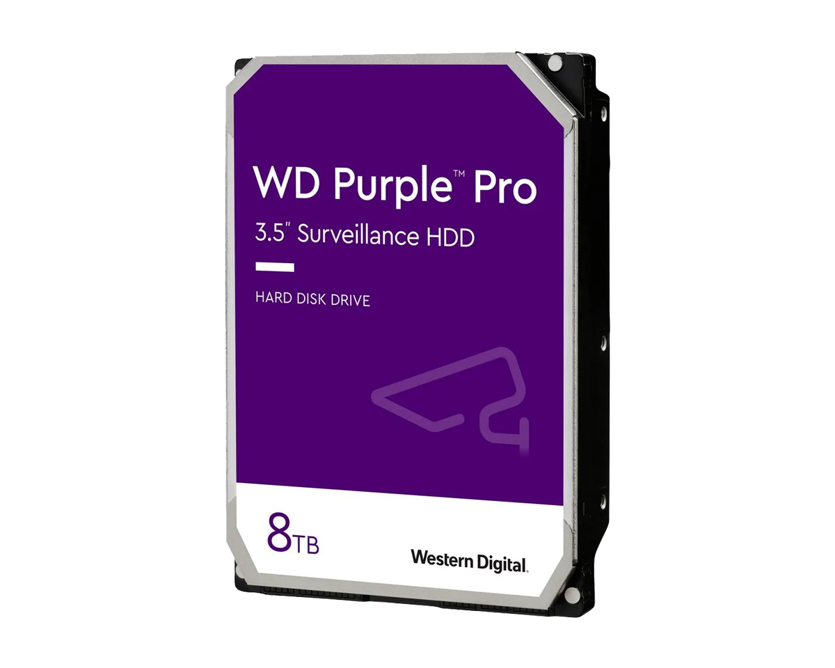 Western Digital WD85PURZ - 8 TB - Surveillance HD - Voor Videobewaking