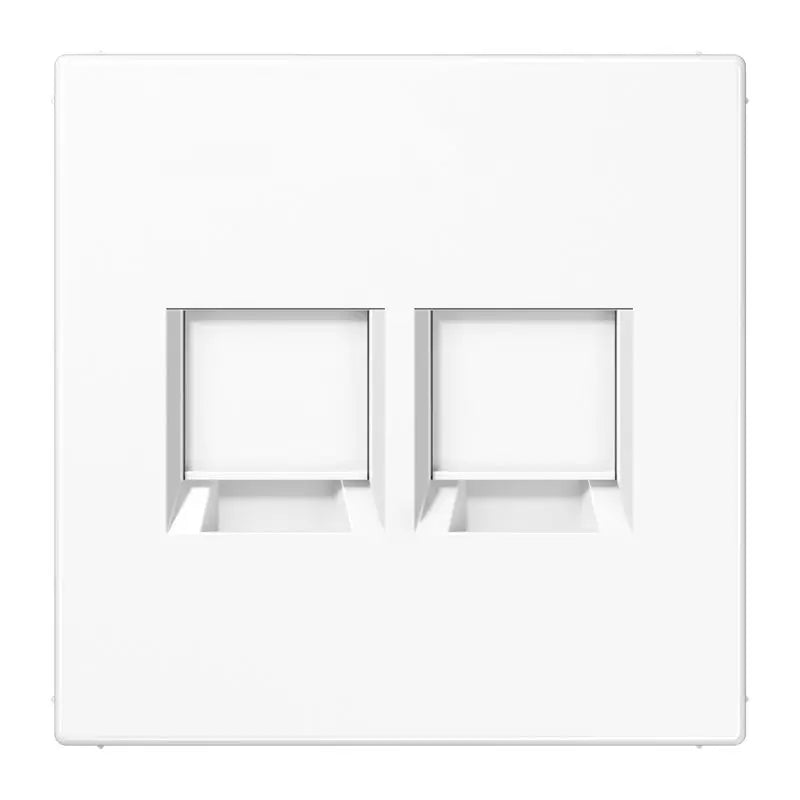 Jung LS1969-2WEWW Centraalplaat RJ45 - Alpinewit