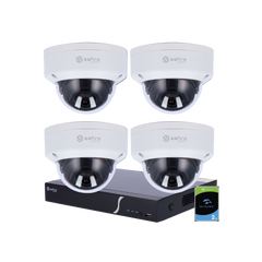 Compleet 4MP IP Camerabewakingssysteem met Nachtzicht & App-bediening – 4 Camera’s + NVR