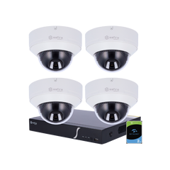 4MP IP Camerasysteem met Microfoon en PoE – Compleet incl. NVR & 2TB