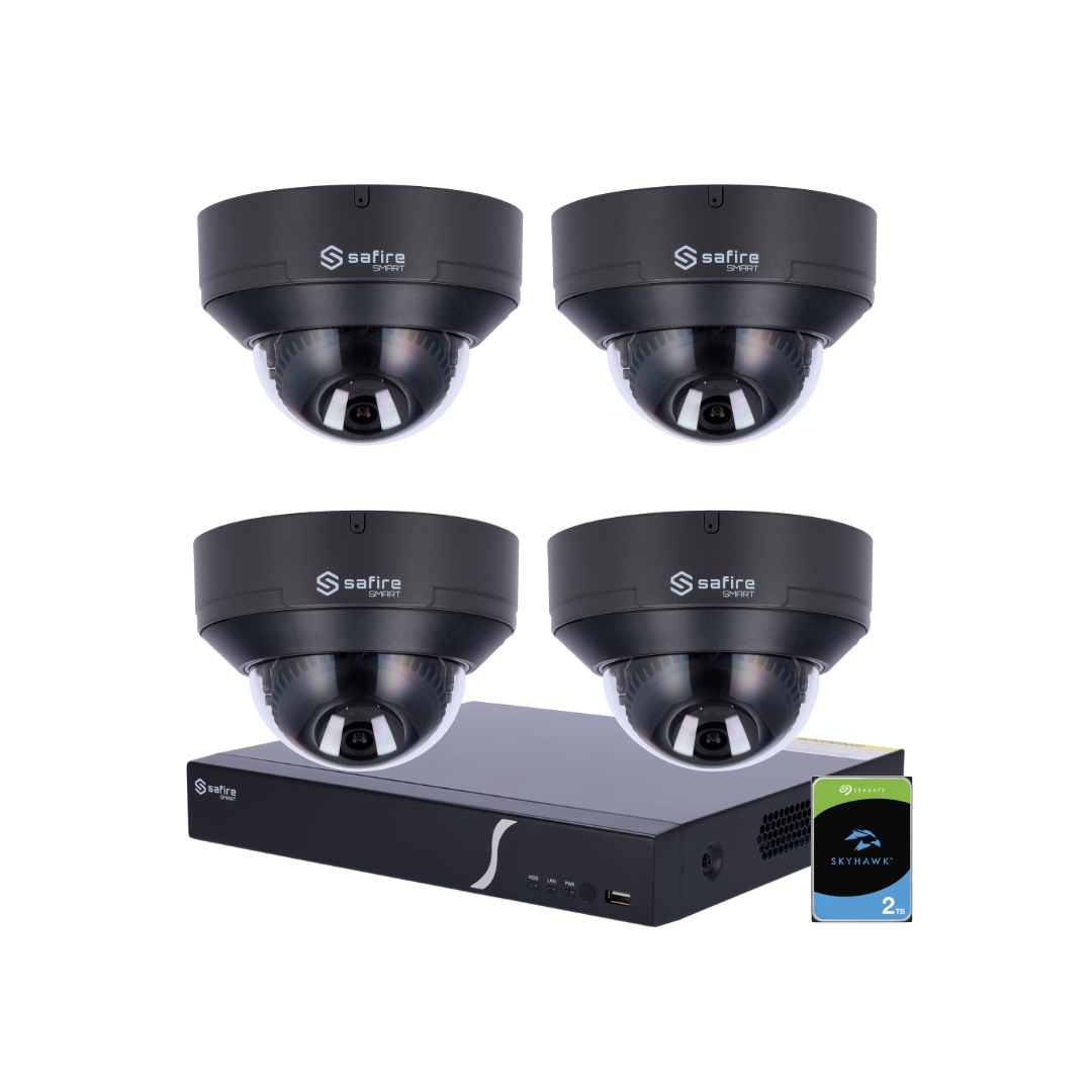 4MP IP Camerasysteem met Microfoon en PoE – Compleet incl. NVR & 2TB