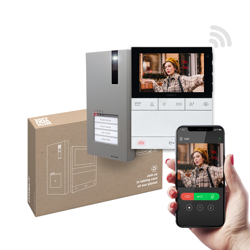Comelit LS9451V – Quadra & Logos Handsfree Wi-Fi Intercom Kit (SB2)