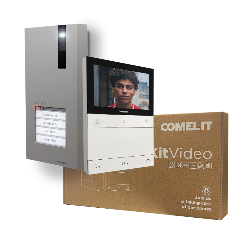 Comelit Enkelvoudige Quadra Kit LS9431V – Video-deurintercom met Simplebus