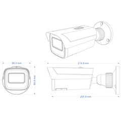 Safire Smart SF-IPB580ZA-4E1-DL-GREY Bullet IP-camera 4MP AI