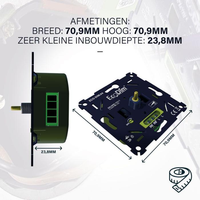 Led dimmer inbouw 0-150W | ECO-DIM.04 3 uwwoningveilig.nl