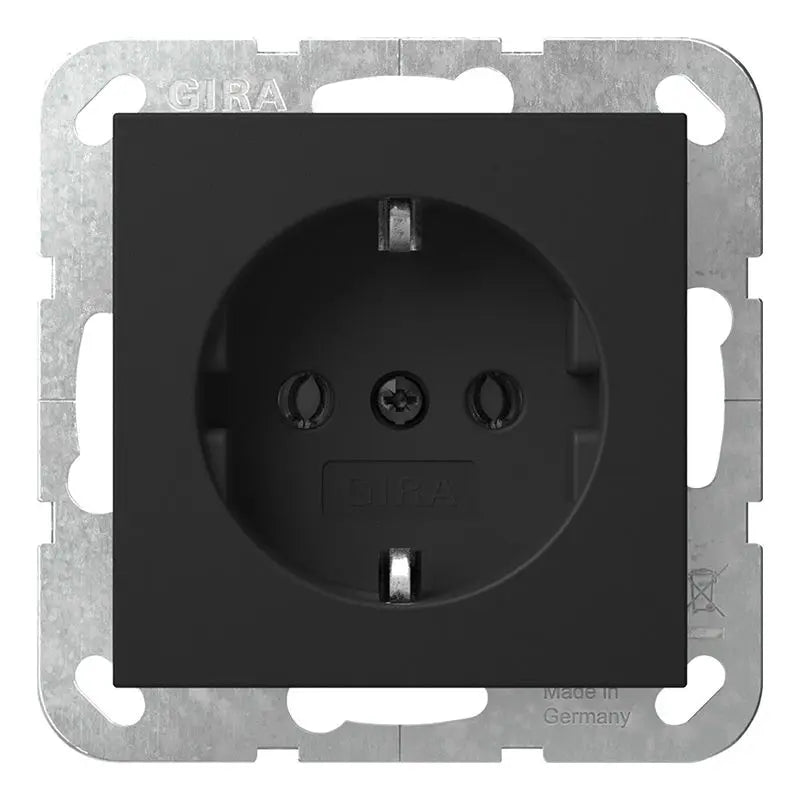 Gira Systeem 55 - Wandcontactdoos 4466005 Zwart mat
