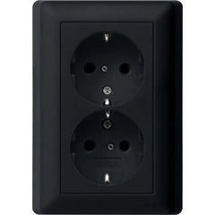 Gira Systeem 55 - Wandcontactdoos 783005 Zwart mat