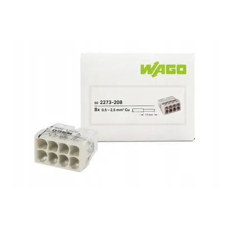 Wago lasklem 8-voudig 0,5-2,5mm2 per 50 stuks (2273-208)