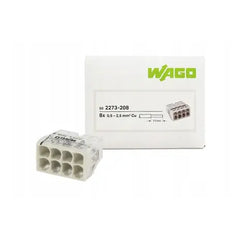 Wago lasklem 8-voudig 0,5-2,5mm2 per 50 stuks (2273-208)